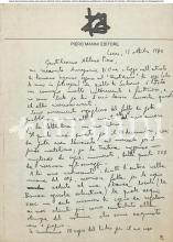 Lettera manoscritta di Piero Manni ad Albino Pierro, datata 12 ottobre 1985.