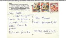 Fronte e retro di cartolina di Edoardo Cacciatore a Piero Manni